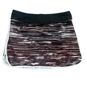 Athleta Skort Active Tennis Golf Black & Burgundy Size 12